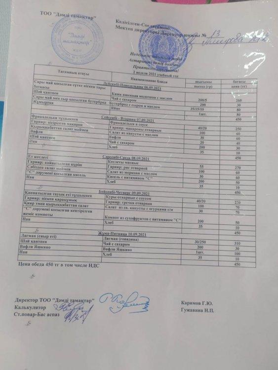 тамактандыру / питание