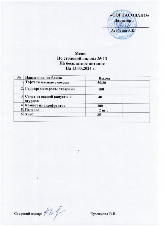 Наурыздың 13 күнгі ас мәзірі