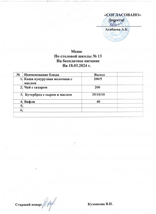 Наурыздың 18 күнгі ас мәзірі